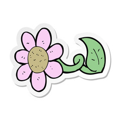 Obraz na płótnie Canvas sticker of a cartoon flower