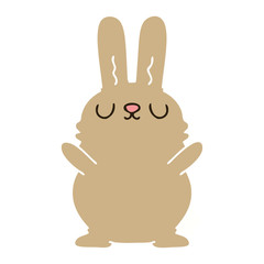 quirky hand drawn cartoon rabbit