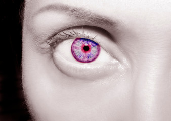 A beautiful insightful look eye. Close up shot