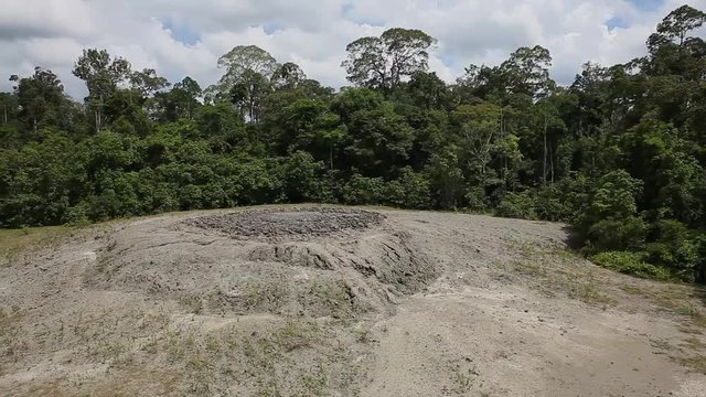 Tabin Wildlife Reserve Mud Vulcano Panoramic view
