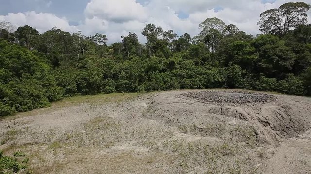 Tabin Wildlife Reserve Mud Vulcano Panoramic view