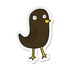 sticker of a funny cartoon bird