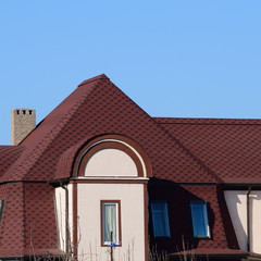 Obraz premium Decorative metal tile on a roof