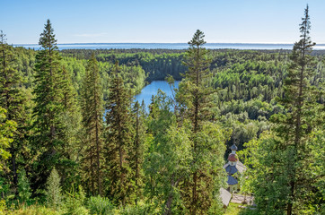 Landscape on Anzersky Island. Solovky Islands, Russia