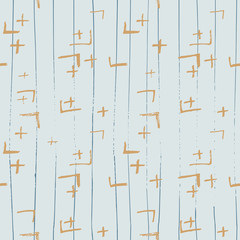 Tie Dye Japanese Geometric Summer Seamless Pattern. Geo Wabi Sabi Decorative Kimono Print. Scribble Cartoon Doodle Craft Texture. Boho Tie Dye Ikat Batik. Scribble Craft Doodle Seamless Collage