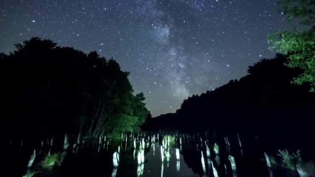 Milky Way over a the Killer Lake in Bakony.