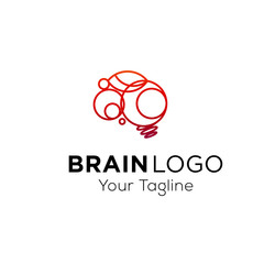 Brain Logo Design Vector Template