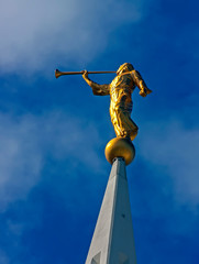 Sculpture of angel close-up..