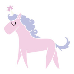 quirky hand drawn cartoon unicorn
