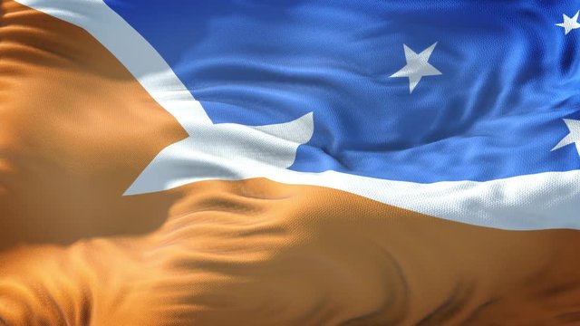 Flag of Tierra del Fuego Province Argentina Loop