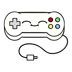 comic book style cartoon game controller