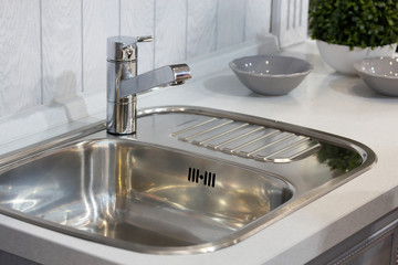 sink with a tap in a kitchen