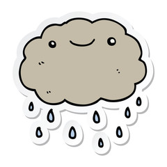 sticker of a cartoon cloud