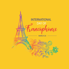 Fototapeta na wymiar international day of francophonie