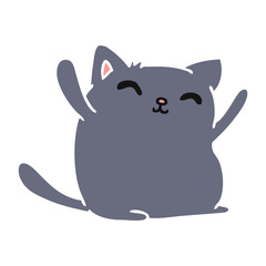 cartoon of cute kawaii cat