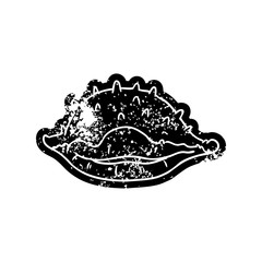 grunge icon drawing of a sea shell