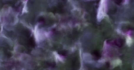Stormy violet and purple clouds in a nebula in space, slowly moving, forming and dissolving,