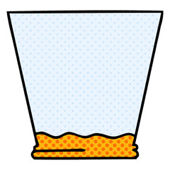 quirky comic book style cartoon whisky tumbler