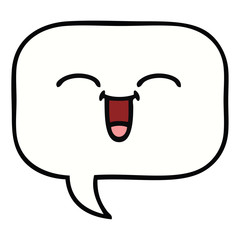 cute cartoon speech bubble