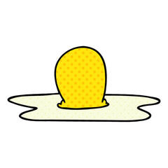quirky comic book style cartoon fried egg