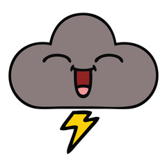 cute cartoon storm cloud