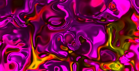 Liquid glass looking abstract colorful background in vivid colors