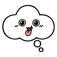 Obraz premium cute cartoon thought bubble