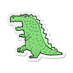 sticker of a cartoon dinosaur