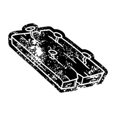 Obraz premium grunge icon drawing of nails in a board
