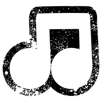 musical note distressed icon