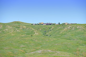 Fototapeta premium Buildings on Hill Top
