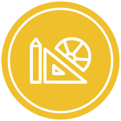 math equipment circular icon