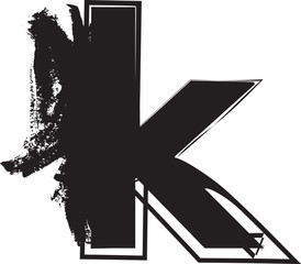 Grunge Font letter k