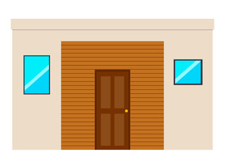 Front view of a modern house. Vector illustration design