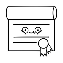 line drawing cartoon certificate