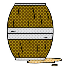 cartoon doodle of a wine barrel