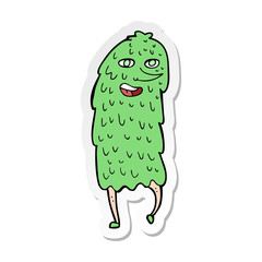 sticker of a cartoon monster