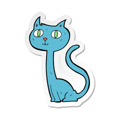 sticker of a cartoon cat