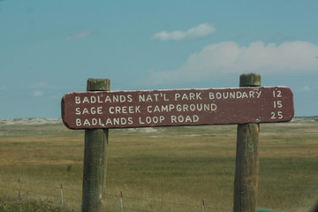 Badlands sign