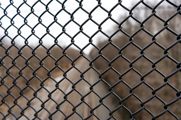 Fototapeta premium Fence on bridge