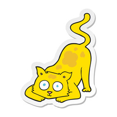 sticker of a cartoon cat