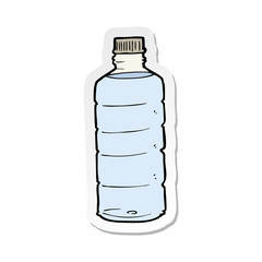 sticker of a cartoon water bottle