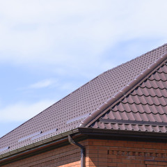 The roof of corrugated sheet