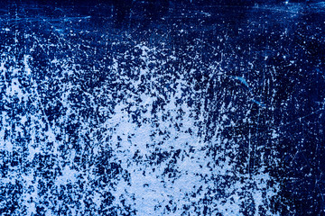 Naklejka na ściany i meble The texture of the blue wall with scratches. Can be used as a poster or background for design.