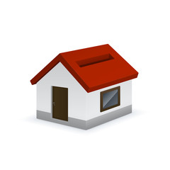 Fototapeta na wymiar House shaped piggy bank icon