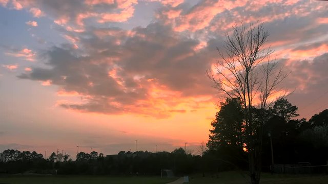 timelapse of beautiful sunset during winter