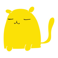 quirky hand drawn cartoon cat