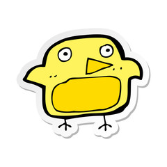 sticker of a cartoon bird