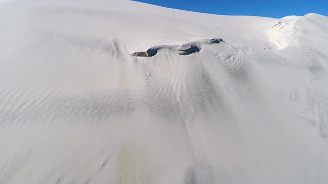 Aerial shot of dunes in Guerrero Negro, Biosphere Reserve of El Vizcaino, Baja California Sur