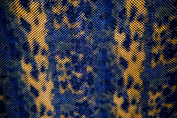 Snake textured print on the fashion material. Trends of the year.